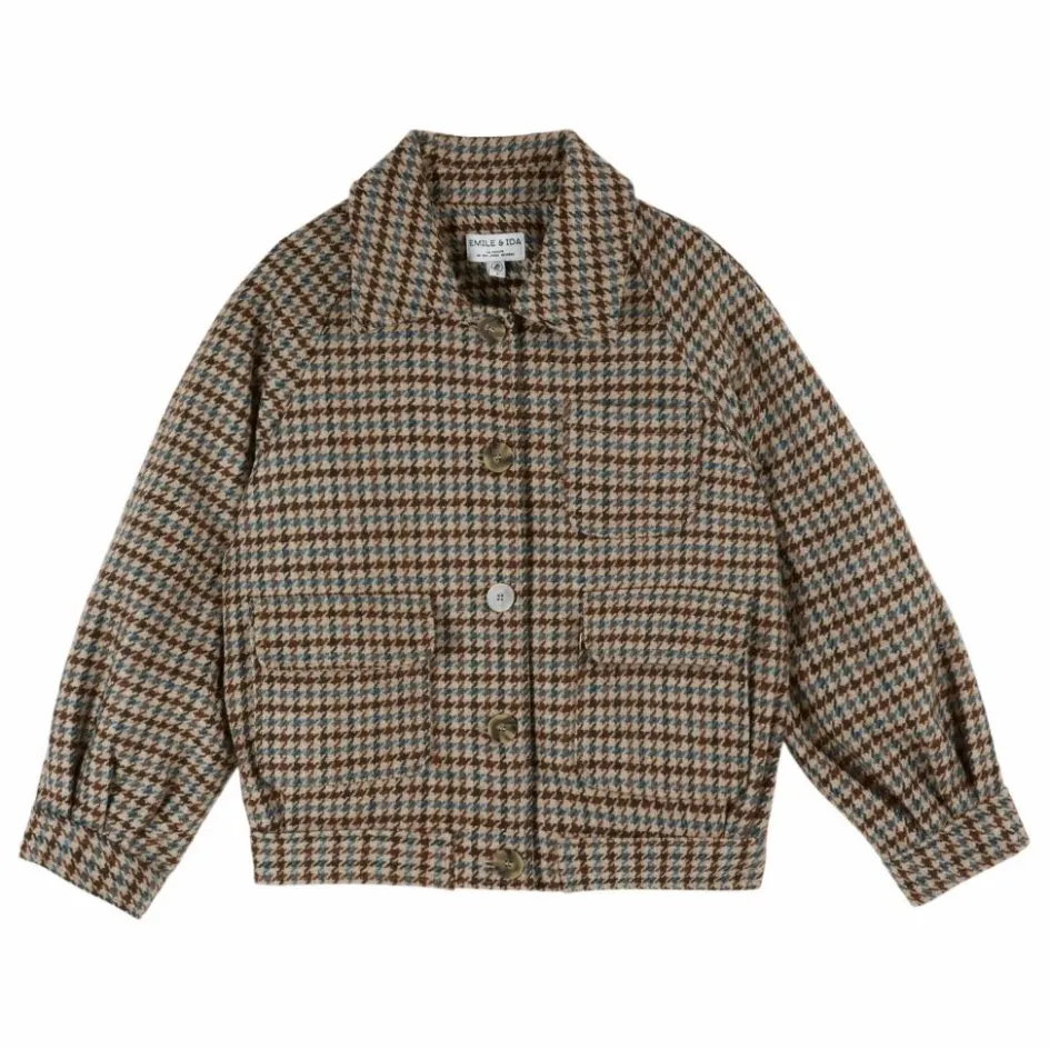 Femme Emile et Ida Vestes, Blousons*Veste Cassie Pied de Poule Laine |