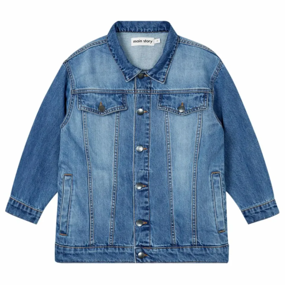 Online Main Story Veste Denim Coton Bio | Bleu délavé