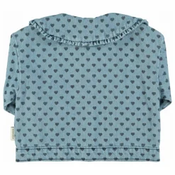 Enfant Piupiuchick Manteaux, Blousons*Veste en Jean Col Claudine Cœurs |