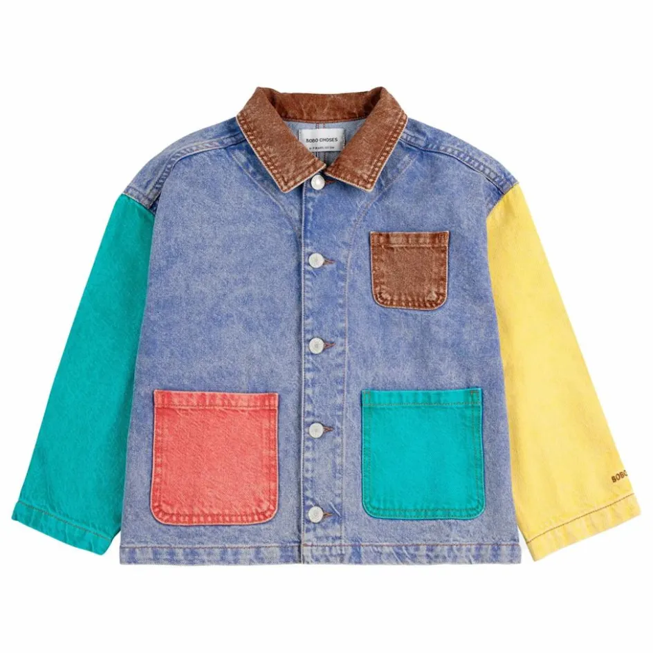 Enfant Bobo Choses Manteaux, Blousons|Manteaux, Blousons*Veste en Jean Colorblock Coton Bio |