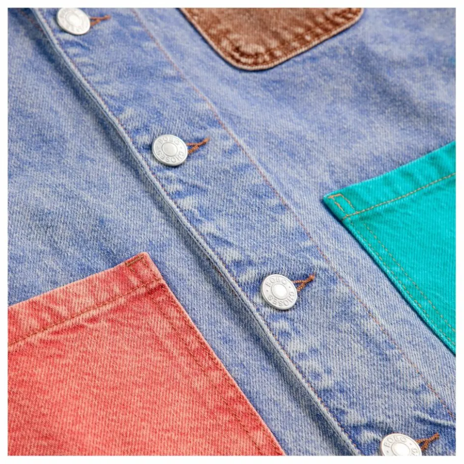 Enfant Bobo Choses Manteaux, Blousons|Manteaux, Blousons*Veste en Jean Colorblock Coton Bio |