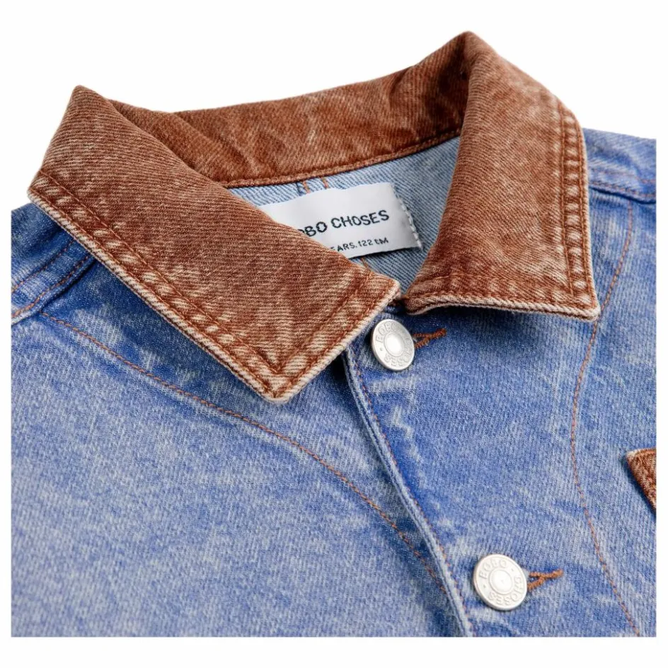 Enfant Bobo Choses Manteaux, Blousons|Manteaux, Blousons*Veste en Jean Colorblock Coton Bio |