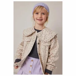 Online Tocoto Vintage Veste en Jean Fleurs | Crème