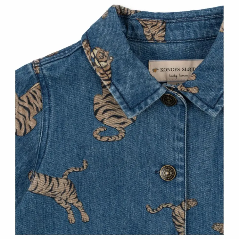Konges Sløjd Veste en Jean Magot Tigres Coton Bio ||Enfant Manteaux, Blousons|Manteaux, Blousons, Pilotes