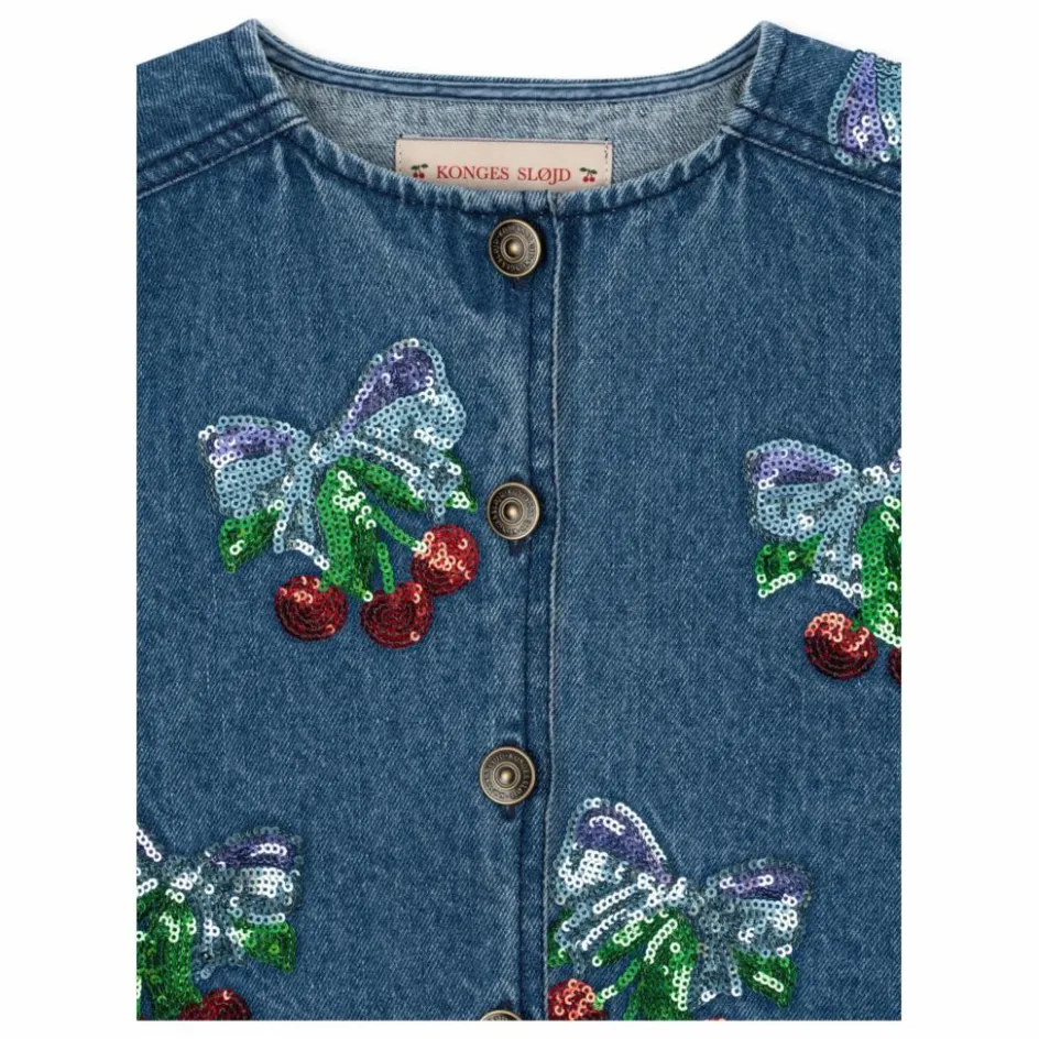 Konges Sløjd Veste en Jean Sequins Magot Coton Bio ||Enfant Manteaux, Blousons