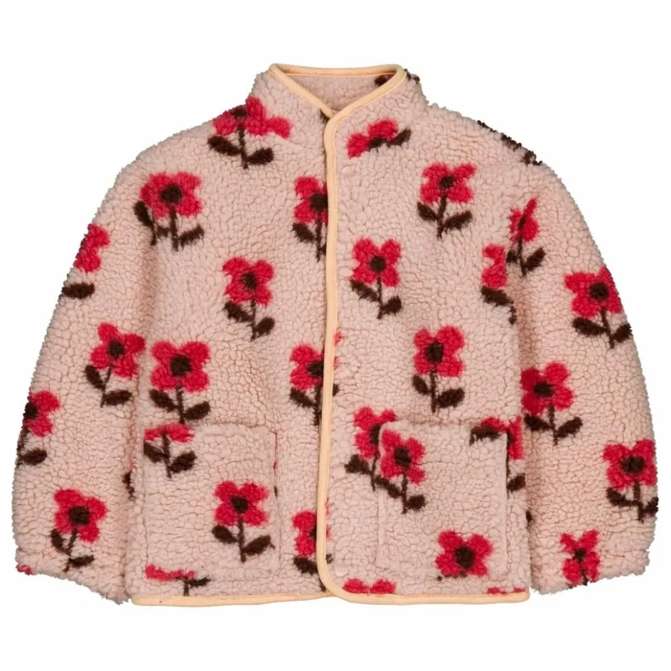 Enfant Hello Simone Manteaux, Blousons*Veste Façon Sherpa Bear Fleurie |
