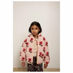 Enfant Hello Simone Manteaux, Blousons*Veste Façon Sherpa Bear Fleurie |