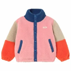 Tinycottons Veste Façon Sherpa Colorblock ||Enfant Manteaux, Blousons
