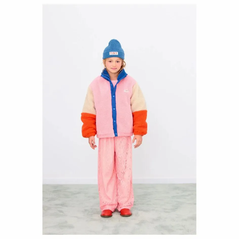 Tinycottons Veste Façon Sherpa Colorblock ||Enfant Manteaux, Blousons