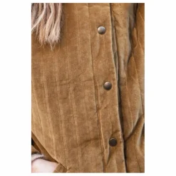Hot Marlot Paris Veste Fourrée Coton Velours Matelassé Rita - Collection Femme | Bronze