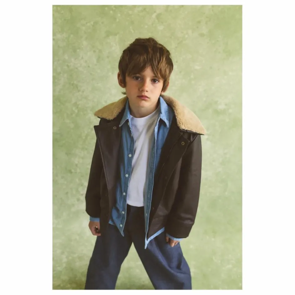 Enfant Fille Garçon Manteaux, Blousons|Manteaux, Blousons*Veste Hold Ya Horses Col Sherpa Cuir |