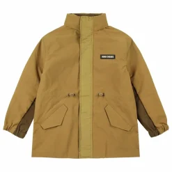 Clearance Bobo Choses Veste Imperméable Tic Tac Toe Fibres Recyclées | Vert kaki