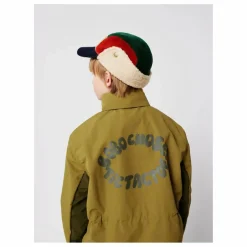 Clearance Bobo Choses Veste Imperméable Tic Tac Toe Fibres Recyclées | Vert kaki