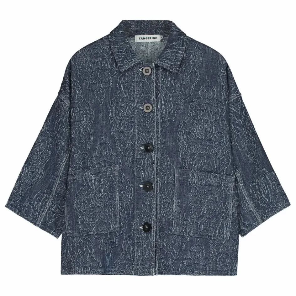 Sale Tangerine Veste Jacquard | Bleu marine