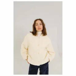 Online Sacrécoeur Veste Jay Bouclette Laine Vierge | Blanc