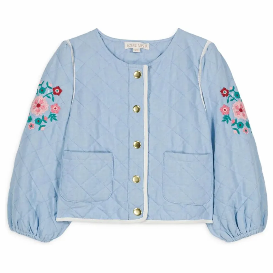New Louise Misha Veste Joulia Coton Bio | Bleu ciel