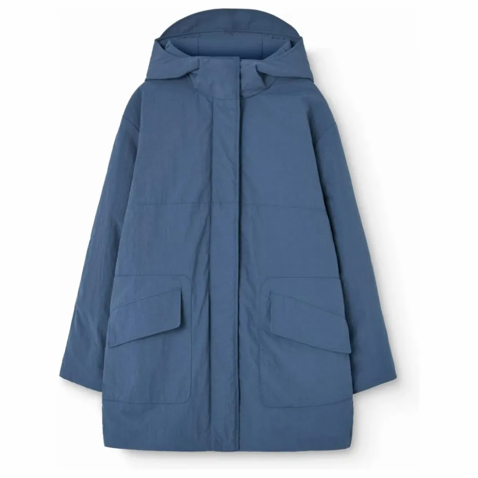 Clearance The Animals Observatory Veste Longue Lion Fibres Recyclées | Bleu gris