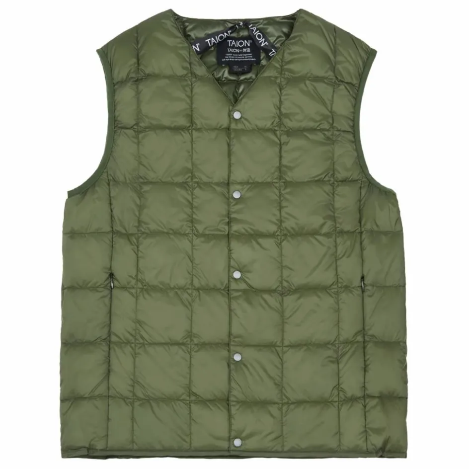Outlet Taion Veste Matelassée Sans Manches | Vert olive