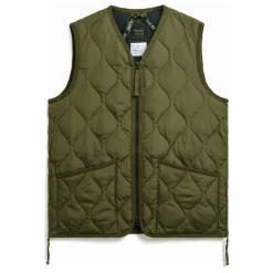Hot Taion Veste Militaire Sans Manche Unisexe Col V | Olive