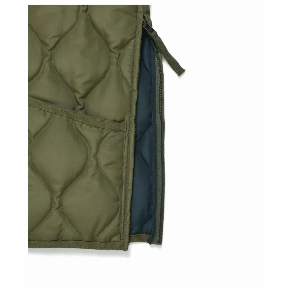 Hot Taion Veste Militaire Sans Manche Unisexe Col V | Olive