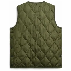 Hot Taion Veste Militaire Sans Manche Unisexe Col V | Olive