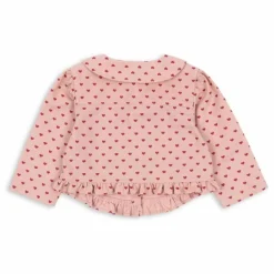 Outlet Konges Sløjd Veste Nola Cœurs Coton Bio | Rose