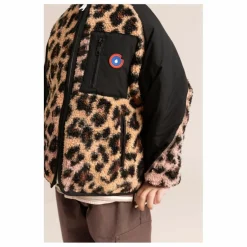 New Flotte Veste Polaire Réversible Monceau Léopard Fibres Recyclées | Noir