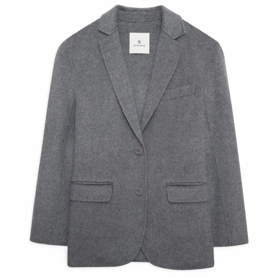 Clearance Anine Bing Veste Quinn Laine et Cachemire | Gris chiné