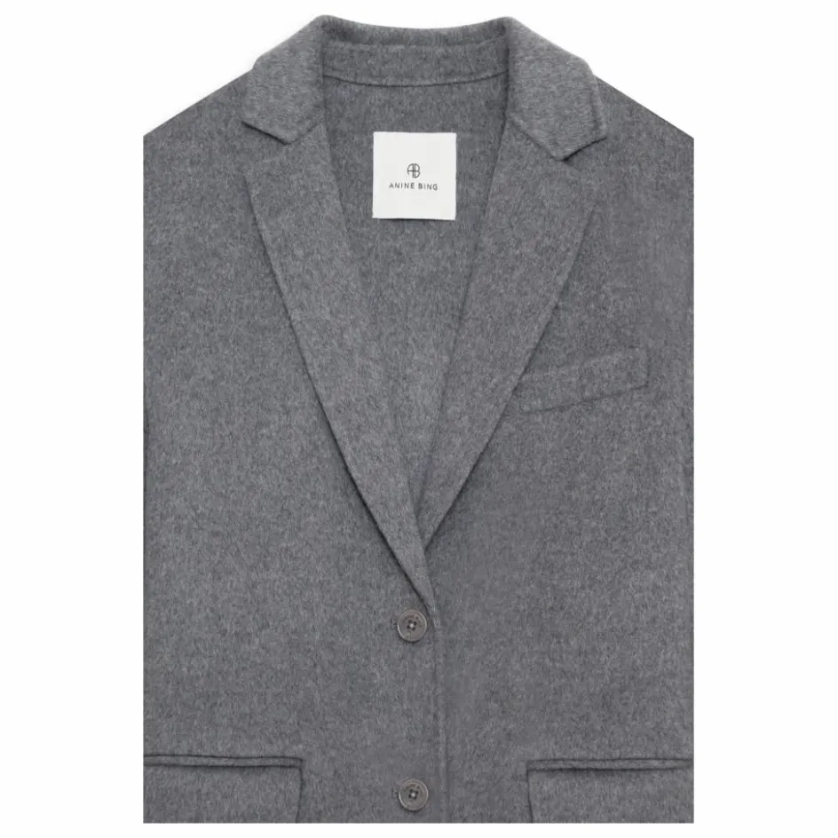 Clearance Anine Bing Veste Quinn Laine et Cachemire | Gris chiné