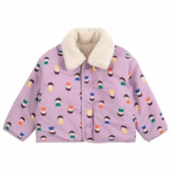 Bobo Choses Veste Réversible Façon Sherpa Fibres Recyclées | Lilas| Manteaux, Blousons, Pilotes