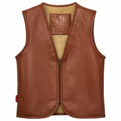 Hot Fille Garçon Veste Sans Manches Can't Touch This Cuir Nappa | Noisette