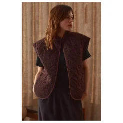 Marlot Paris Veste Sans Manches Charlie Léopard Double Gaze de Coton - Collection Femme | Chocolat