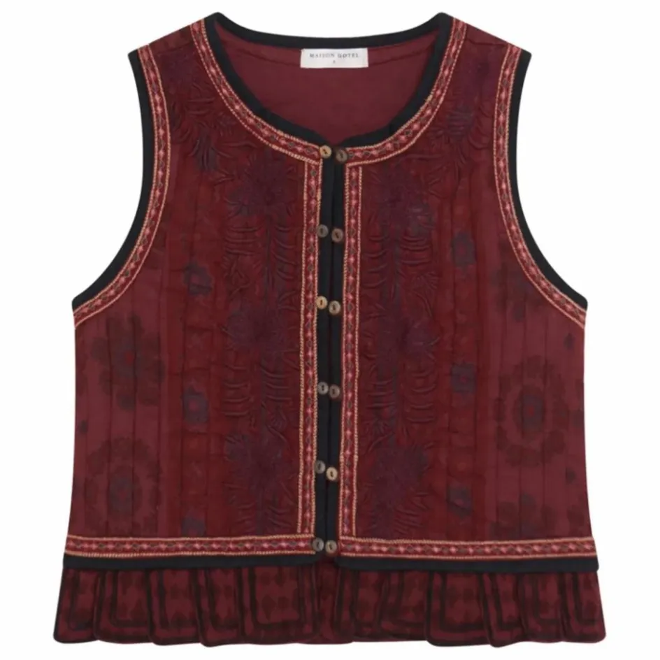 Maison Hotel Veste Sans Manches Château Casilda Gaze de Coton ||Femme Vestes, Blousons