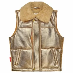 Enfant Fille Garçon Manteaux, Blousons|Manteaux, Blousons*Veste Sans Manches Col Sherpa Métallisée |