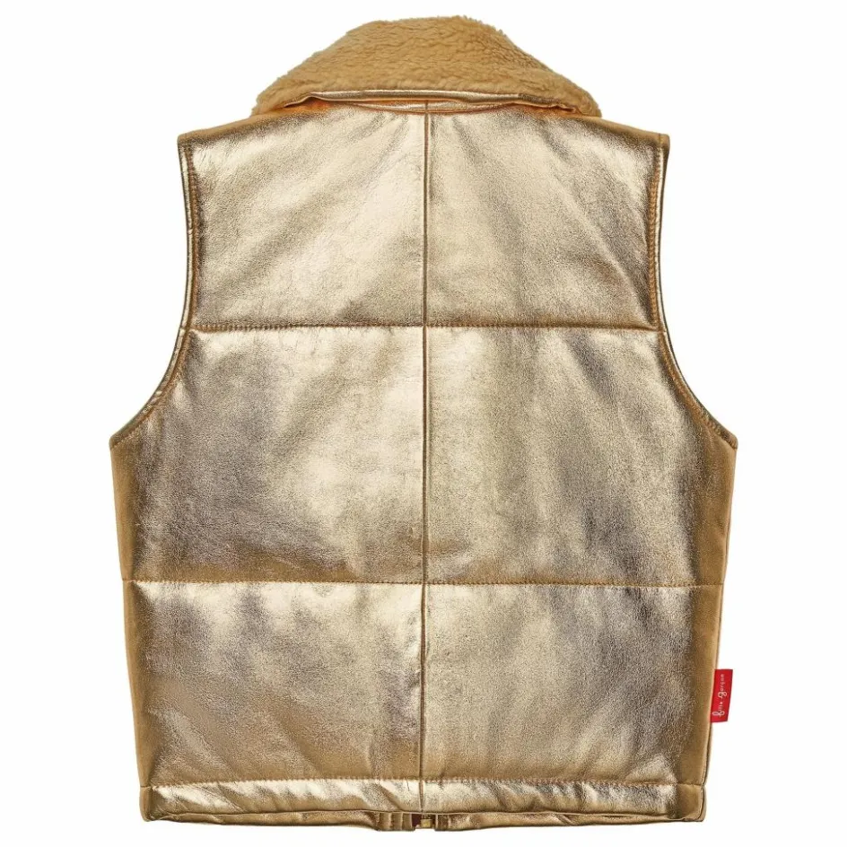 Enfant Fille Garçon Manteaux, Blousons|Manteaux, Blousons*Veste Sans Manches Col Sherpa Métallisée |