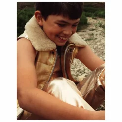 Enfant Fille Garçon Manteaux, Blousons|Manteaux, Blousons*Veste Sans Manches Col Sherpa Métallisée |