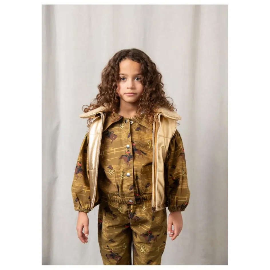 Enfant Fille Garçon Manteaux, Blousons|Manteaux, Blousons*Veste Sans Manches Col Sherpa Métallisée |