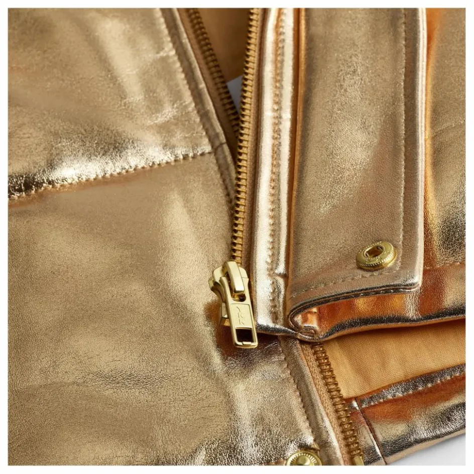 Enfant Fille Garçon Manteaux, Blousons|Manteaux, Blousons*Veste Sans Manches Col Sherpa Métallisée |