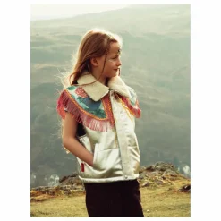 Best Fille Garçon Veste Sans Manches Col Sherpa Métallisée | Argenté