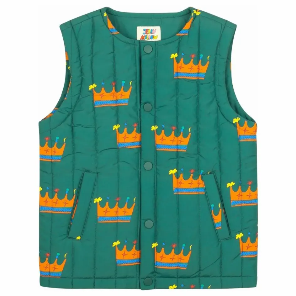 Outlet Jelly Mallow Veste Sans Manches Crown | Vert