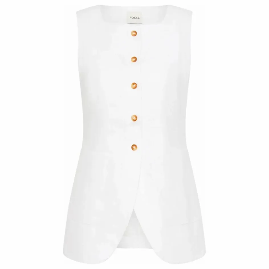 Best Posse Veste Sans Manches Emma Lin | Ivoire