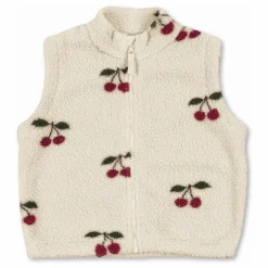 Enfant Konges Sløjd Manteaux, Blousons|Manteaux, Blousons, Pilotes*Veste Sans Manches Façon Sherpa Jody Cerises Fibres Recyclées |