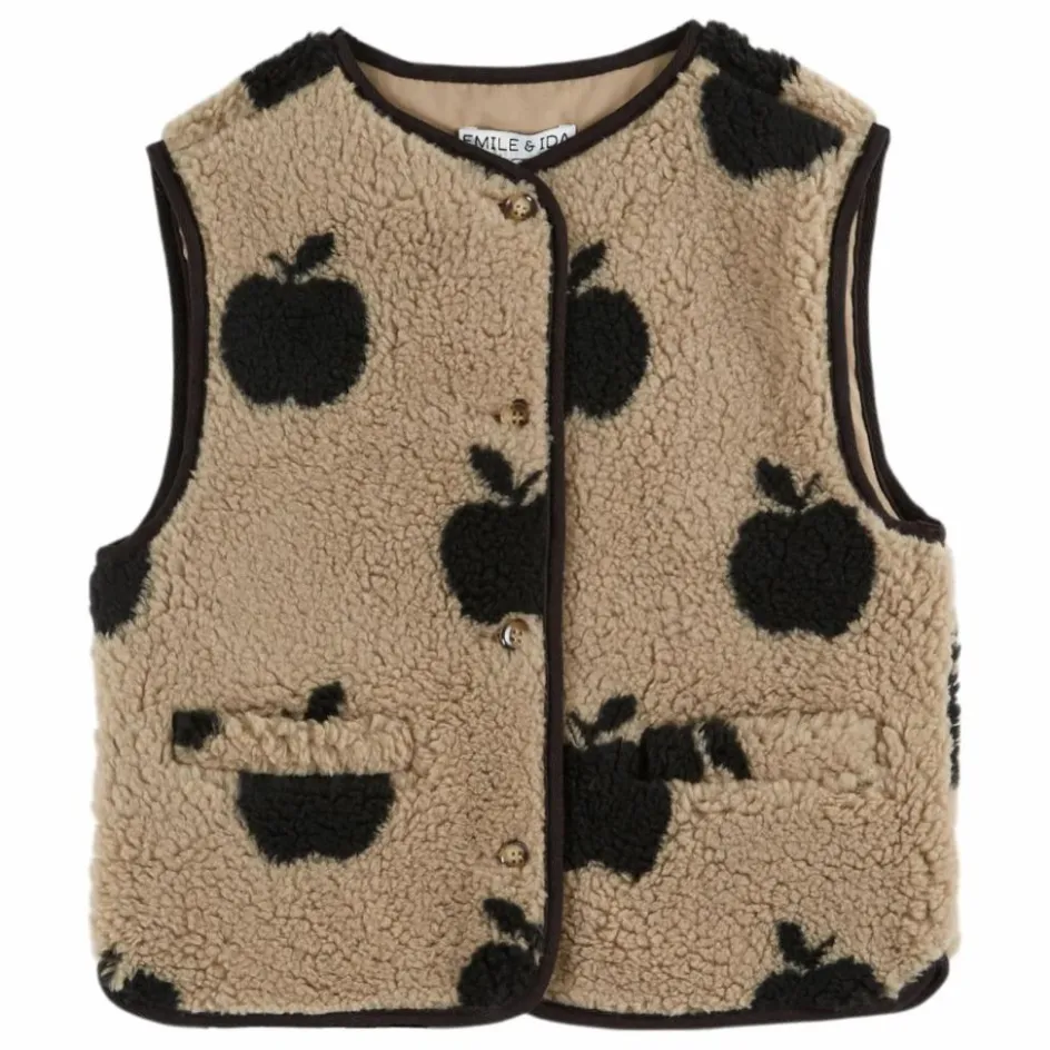 Best Veste Sans Manches Façon Sherpa Pommes | Enfant Manteaux, Blousons