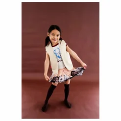 Sale Fille Garçon Veste Sans Manches Hold Ya Horses Cuir Nappa | Crème