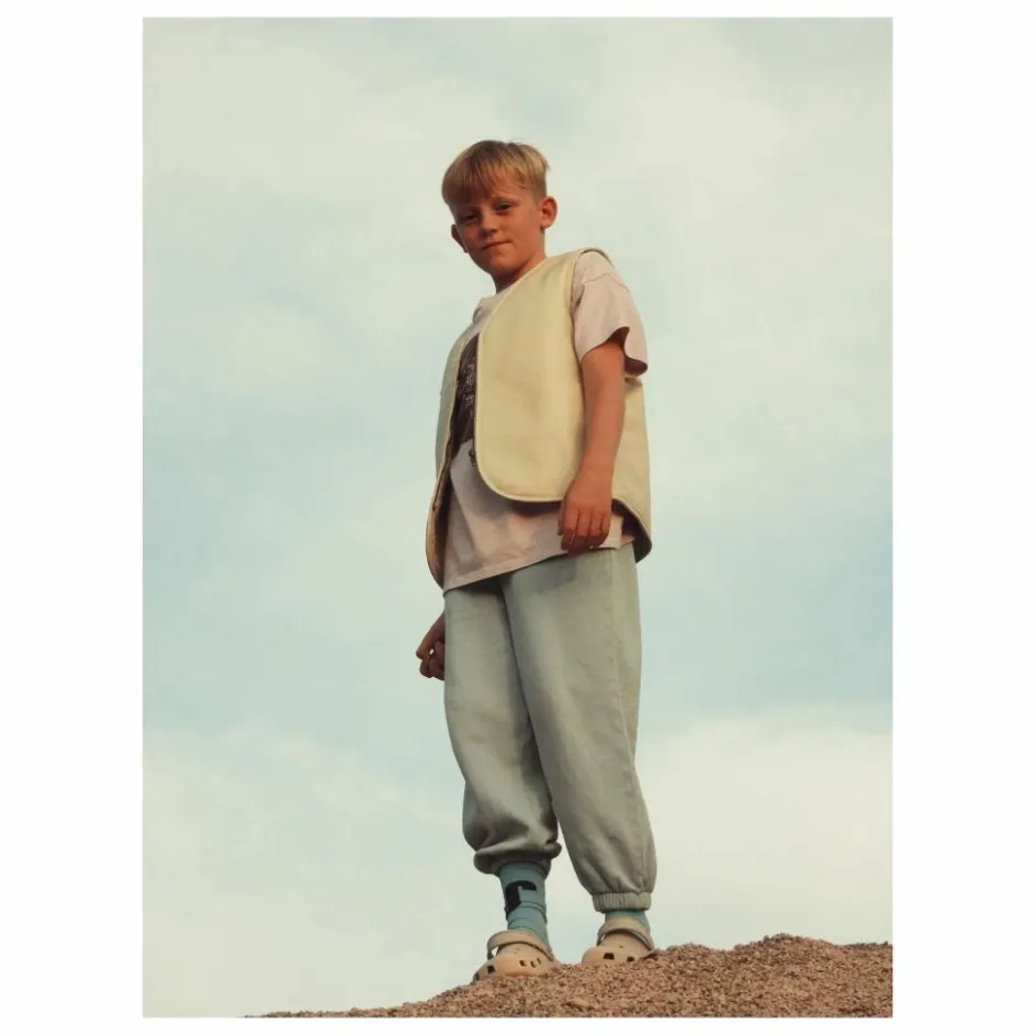 Sale Fille Garçon Veste Sans Manches Hold Ya Horses Cuir Nappa | Crème