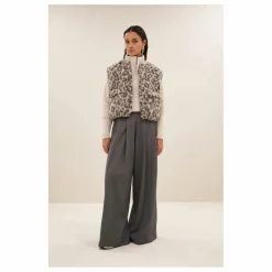 Femme By Bar Vestes, Blousons*Veste Sans Manches Maggie Léopard Laine |