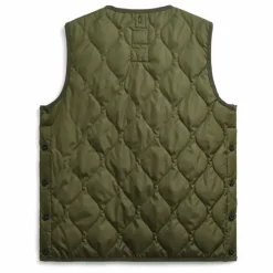 Hot Taion Veste Sans Manches Military Unisexe | Kaki foncé