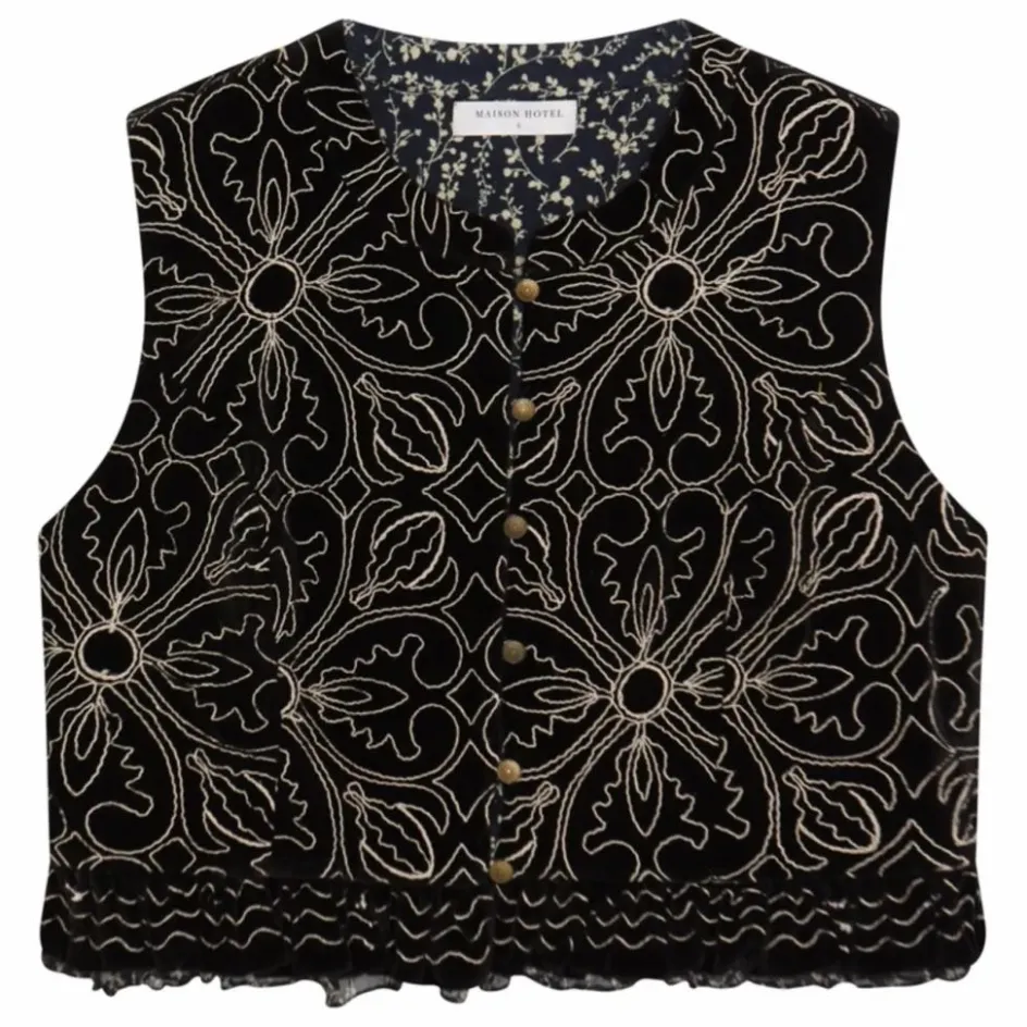 New Veste Sans Manches Night Lilly Marceline Velours | Femme Vestes, Blousons