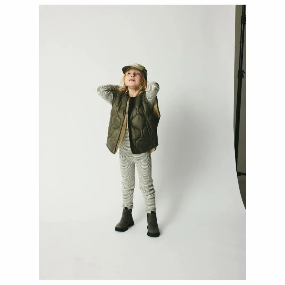 Best brunobruno nation Veste Sans Manches Réversible Molly Fibres Recyclées | Vert kaki