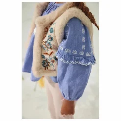 Clearance Veste Sans Manches Réversible Façon Fourrure Librana Coton Bio | Enfant Manteaux, Blousons